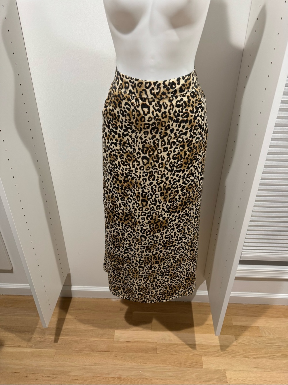 Japna Leopard Print Midi Skirt in Tan and Black
